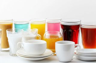 Getränke am Arbeitsplatz Kaffee Tee Saft