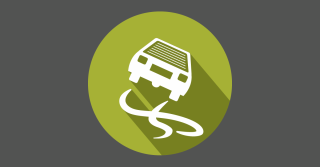 Icon Auto schleudert Grün