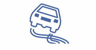 Icon Auto schleudert Weiß