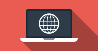 Icon Laptop Kugel Rot