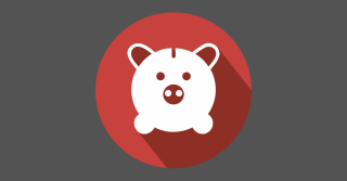 Icon Sparschwein Rot Kreis